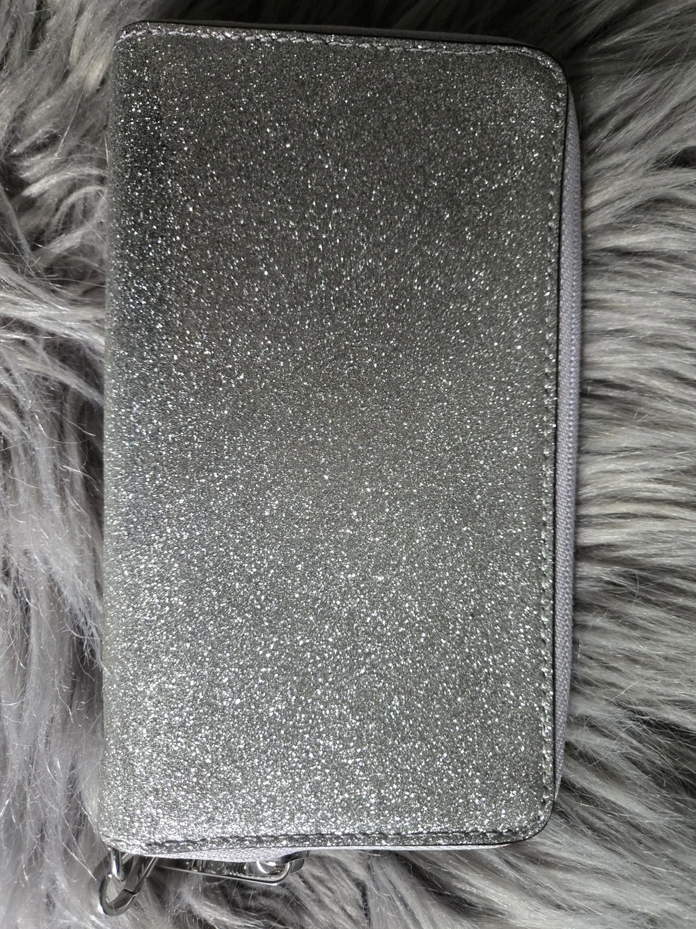 Michael Kors Silver Glitter Wristlet Wallet